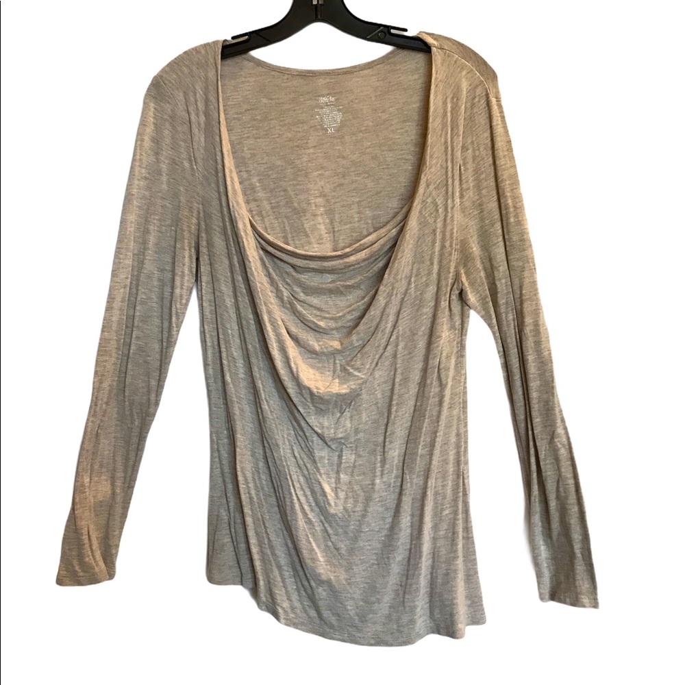 Women’s EUC Mossimo Tan Cowl Neck Long Sleeved Top XL